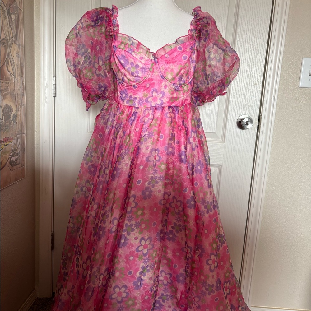 Dolls Kill Sugar Thrillz Barbie Maxi Dress
